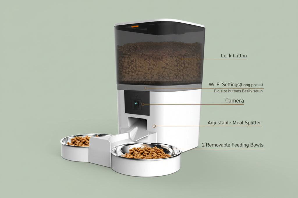 4L Dual Bowl Automatic App-controlled Pet Feeder